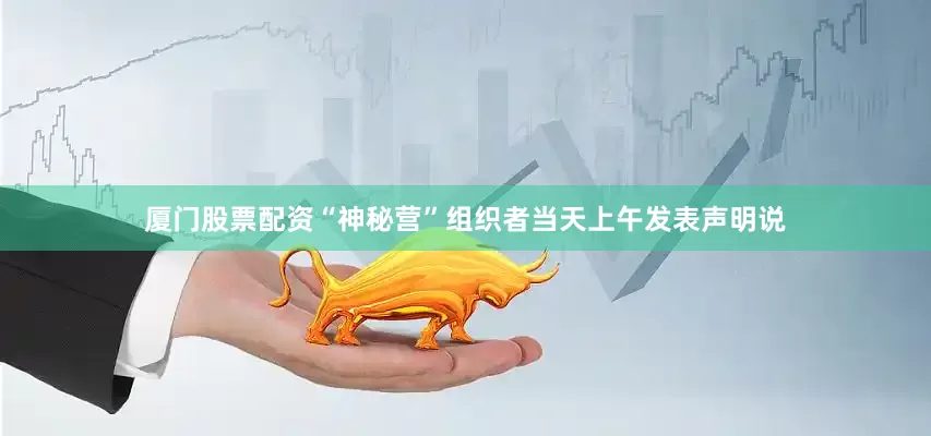 厦门股票配资　　“神秘营”组织者当天上午发表声明说